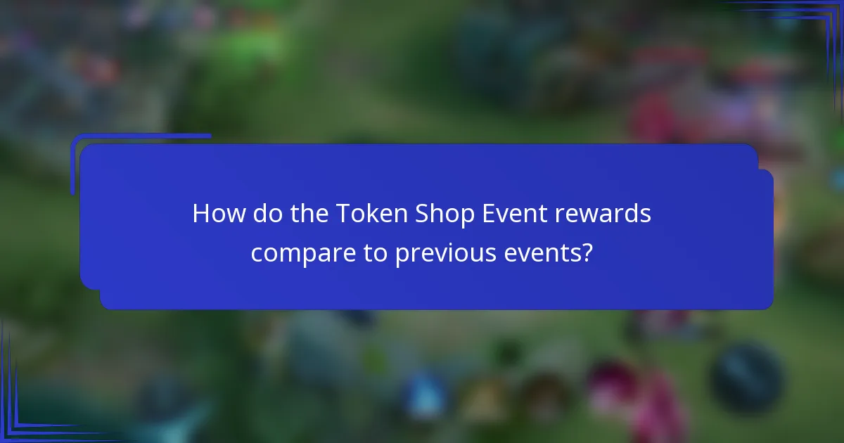 How do the Token Shop Event rewards compare to previous events?