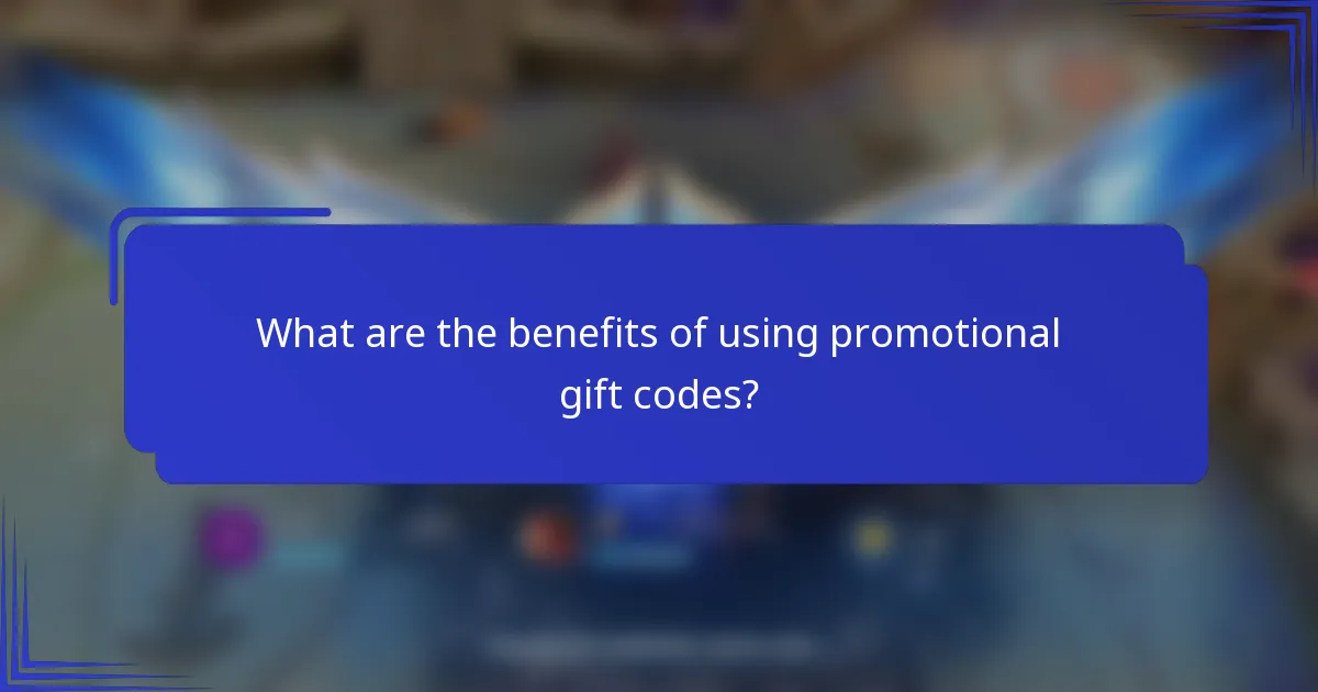 What are the benefits of using promotional gift codes?