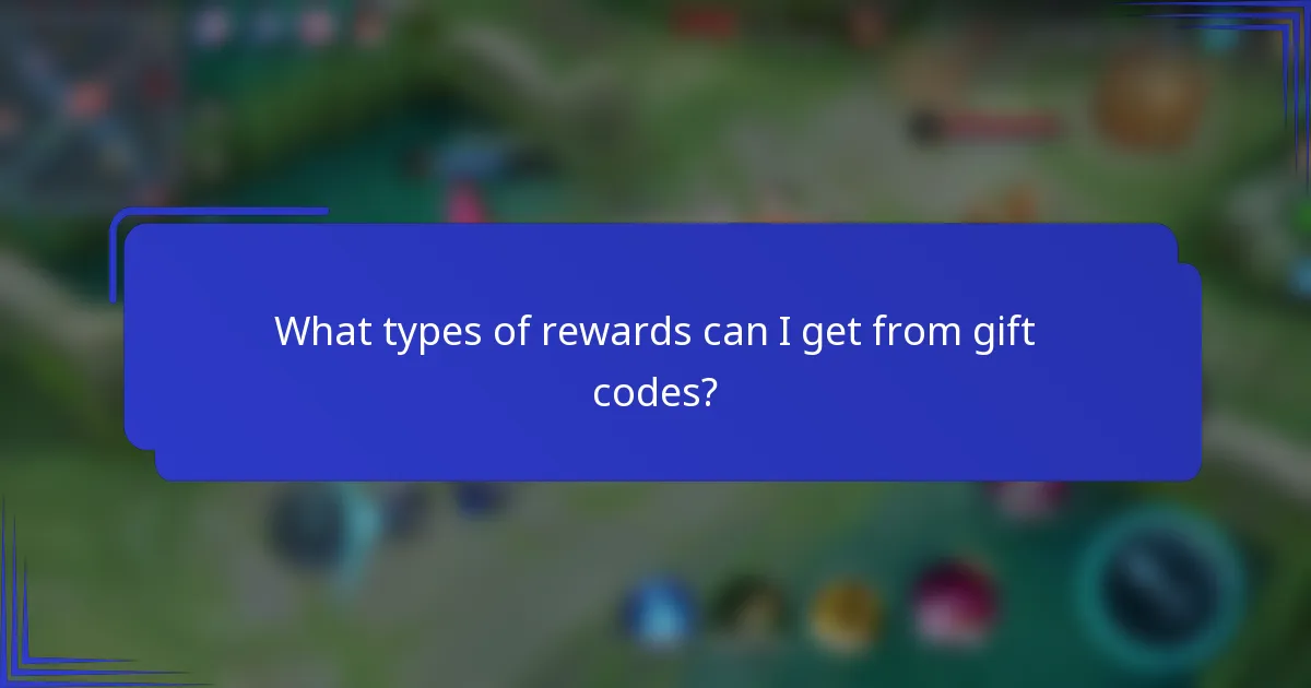 What types of rewards can I get from gift codes?